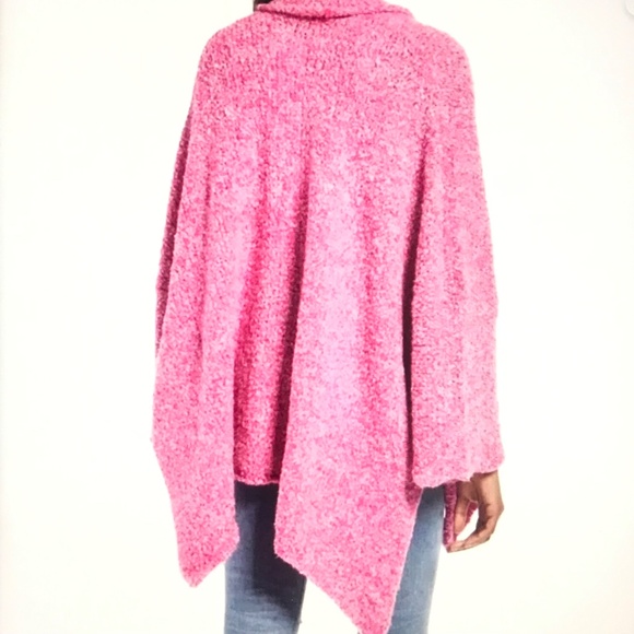 FREE PEOPLE BFF Cardigan Oversized Sweater Prickly Pear Pink Women’s Size Medium - Picture 15 of 16